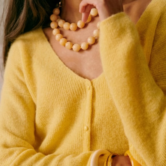 Sezane Sweaters - Sezane BARRY CARDIGAN yellow xxs/ NWT